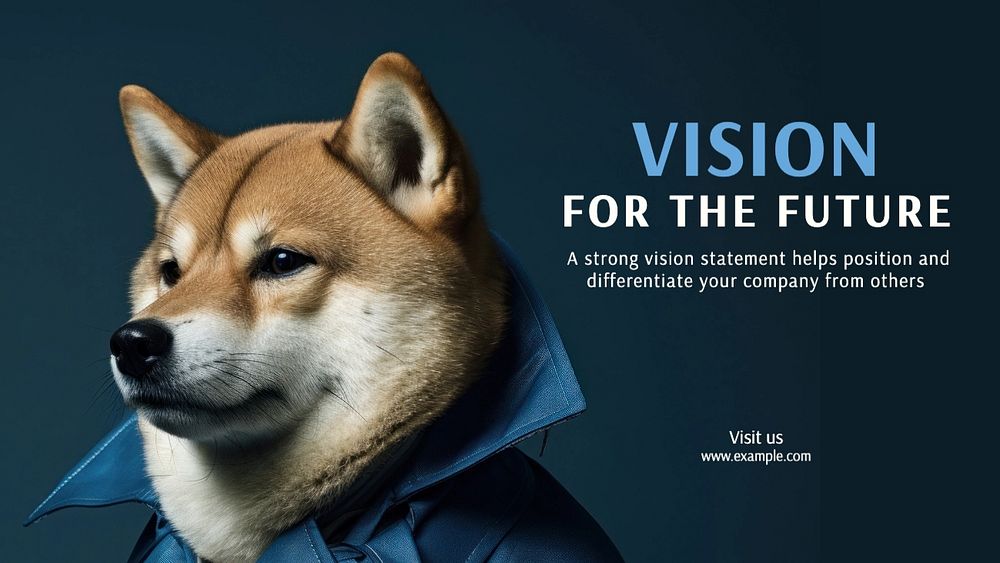 Vision for the future blog banner template, editable text