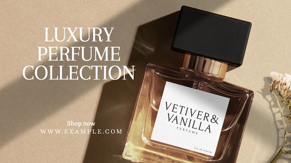 Luxury perfume collection blog banner template