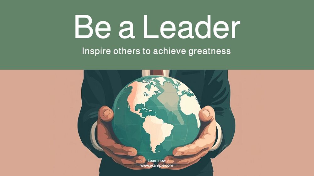 Be a leader blog banner template, editable text