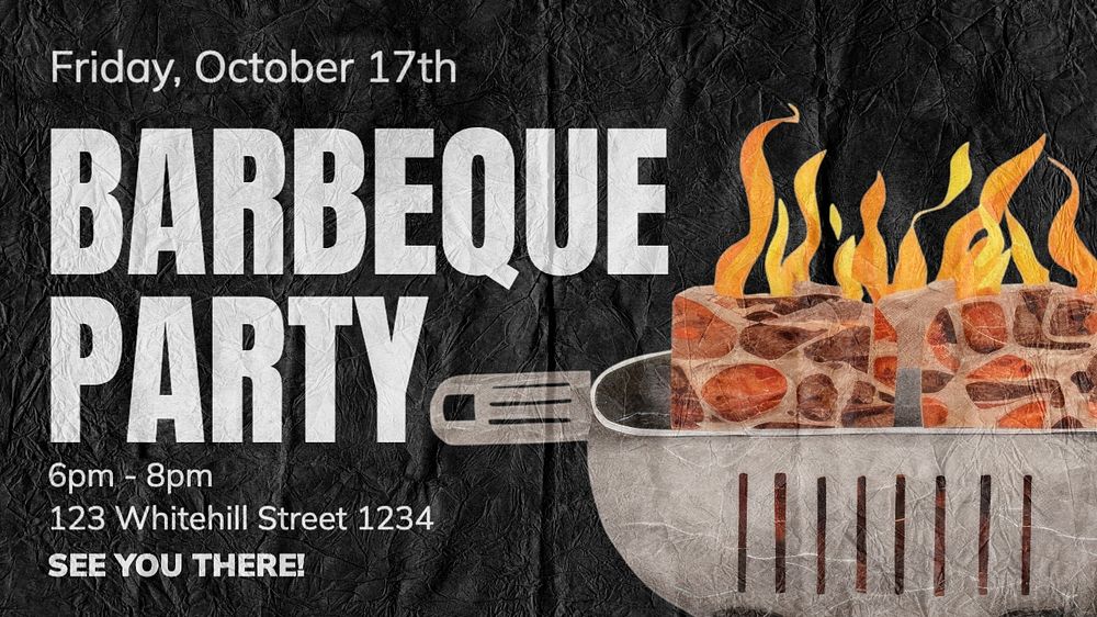 Barbeque party blog banner template