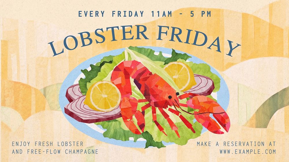 Lobster friday blog banner template