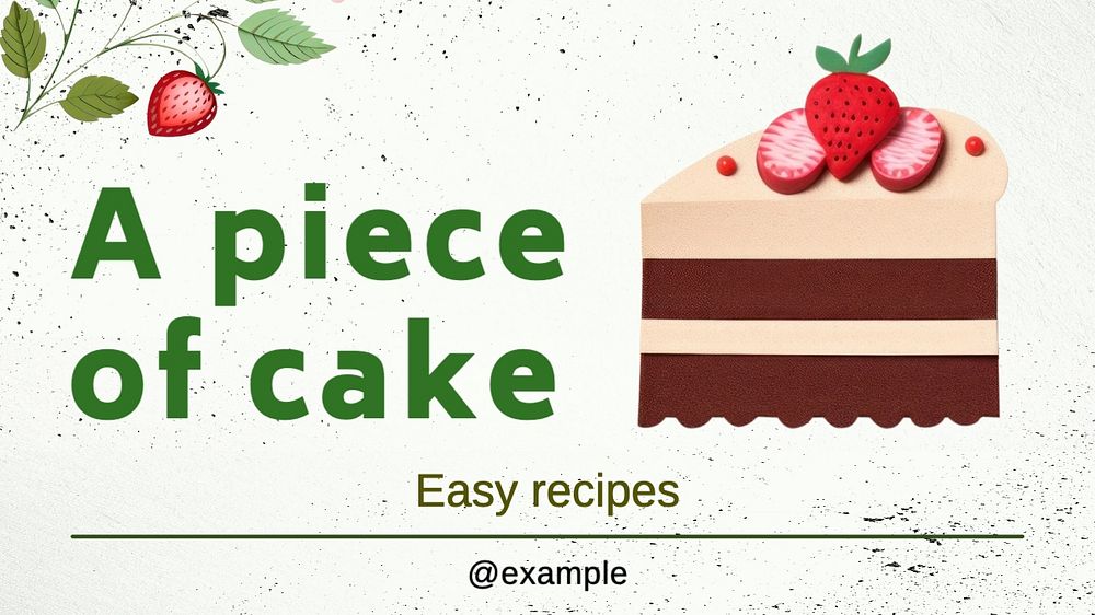 Easy cake recipes blog banner template