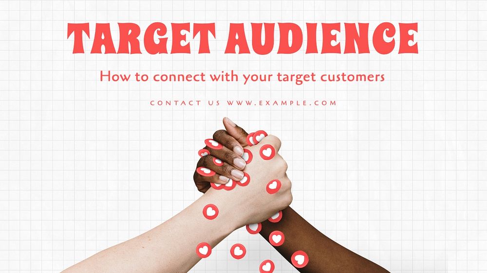 Target audience blog banner template, editable text