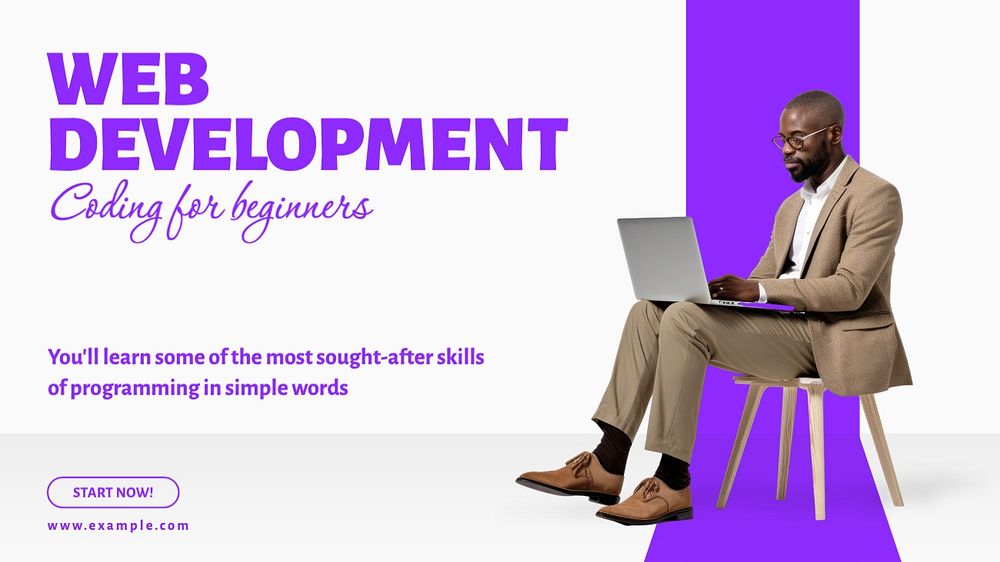 Web development blog banner template