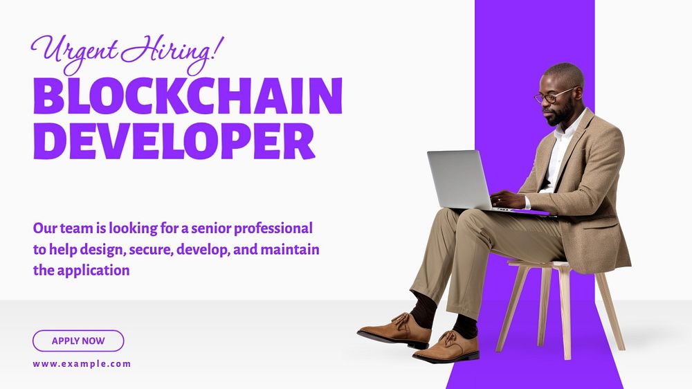 Blockchain developer blog banner template