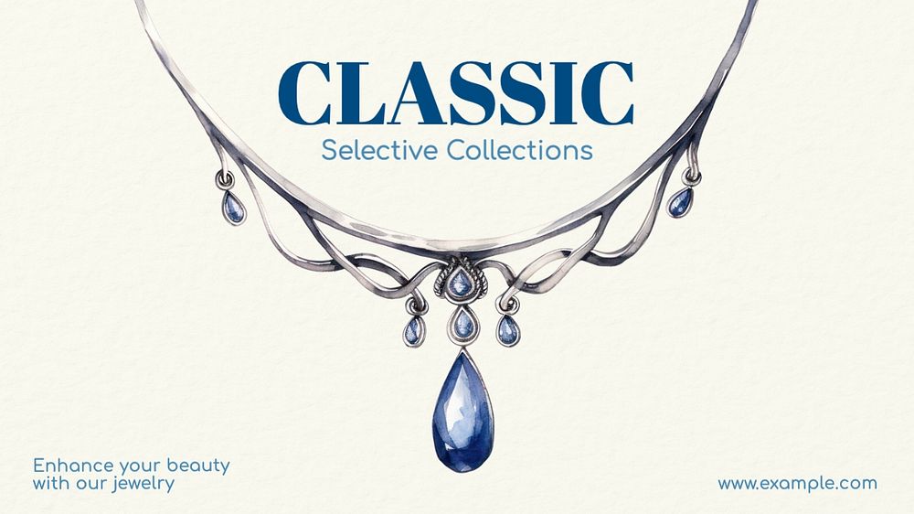 Jewelry collection blog banner template