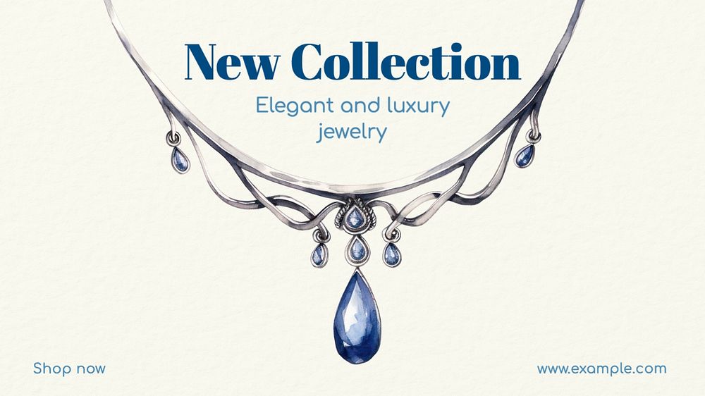 New jewelry collection blog banner template