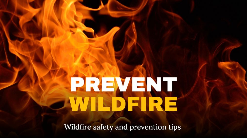 Prevent wildfire blog banner template