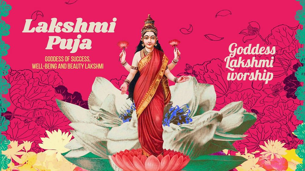 Lakshmi puja blog banner template