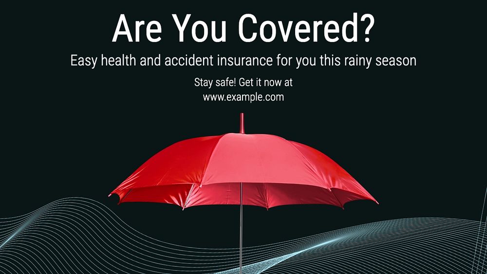 Rainy season insurance blog banner template, editable text