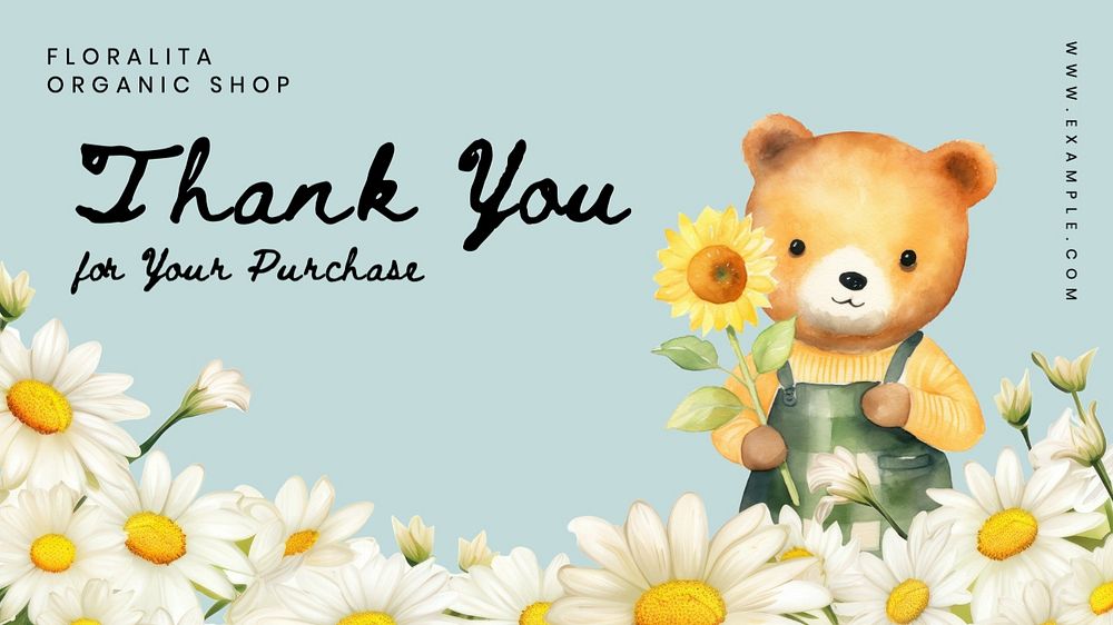 Thank you blog banner template, editable text