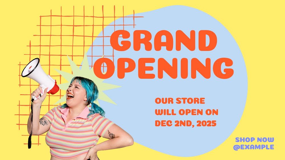 Grand opening blog banner template