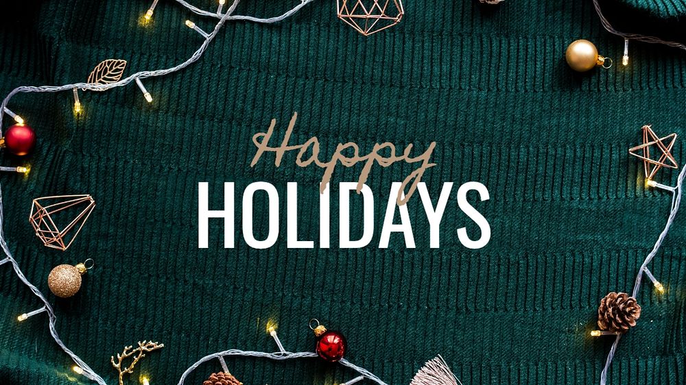 Happy holidays blog banner template