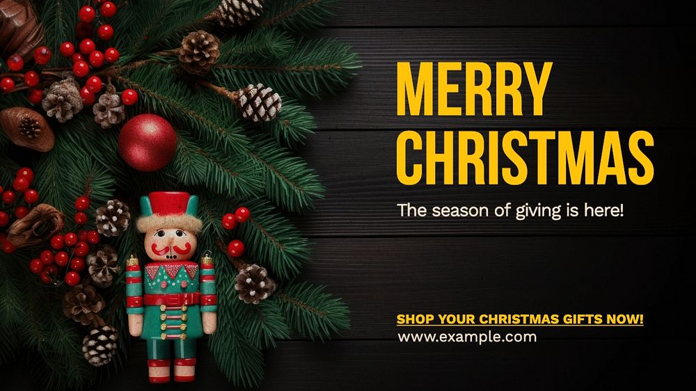 Merry Christmas blog banner template