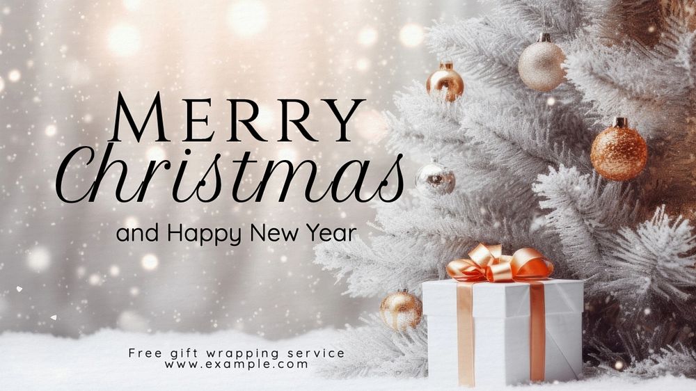 Merry christmas blog banner template