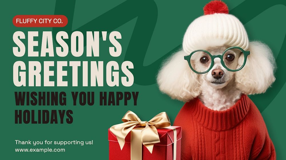 Season's greetings blog banner template