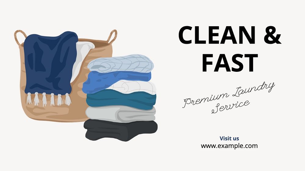 Laundry service blog banner template