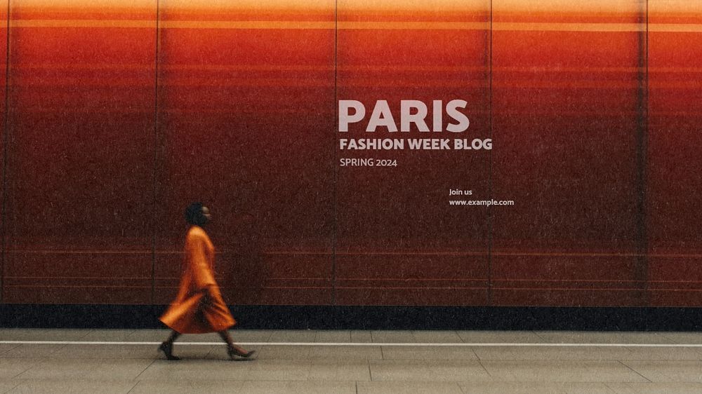 Fashion week vlog blog banner template