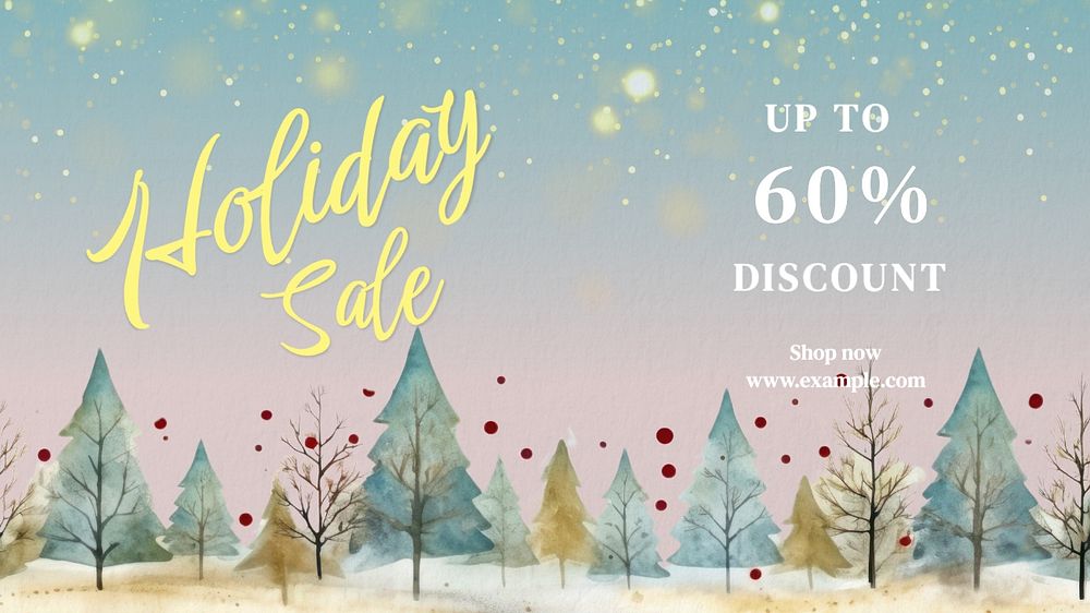 Holiday sale blog banner template