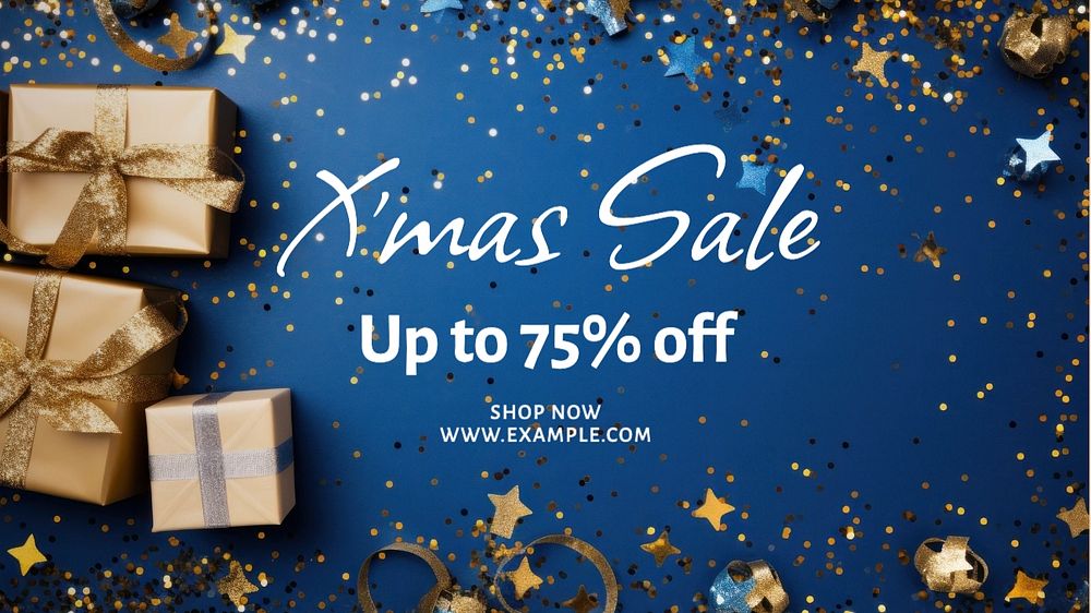 Xmas sale blog banner template