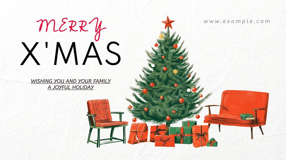 Merry X'mas blog banner template