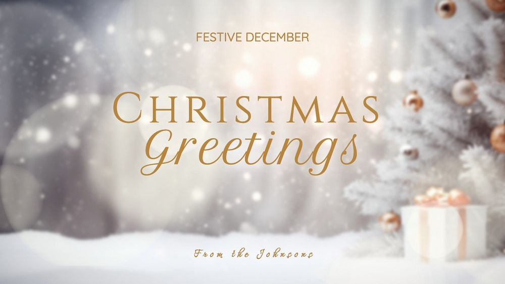 Christmas greetings blog banner template