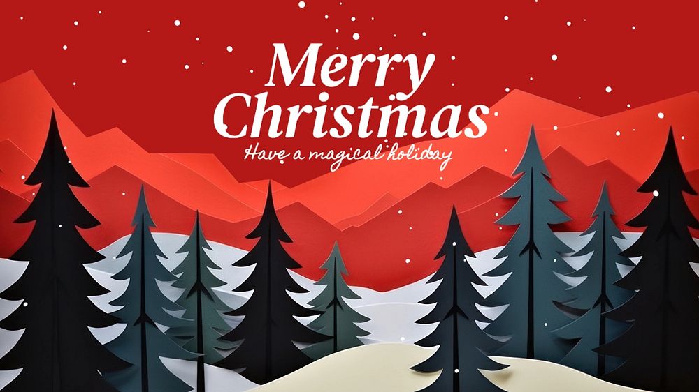 Merry Christmas blog banner template