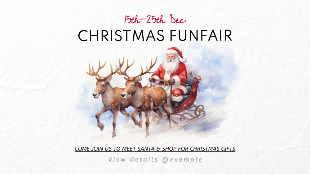 Christmas funfair blog banner template