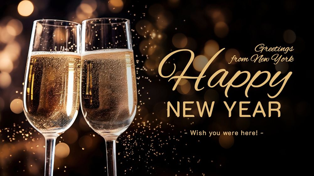 Happy new year blog banner template