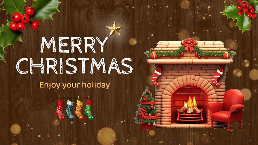 Merry Christmas blog banner template