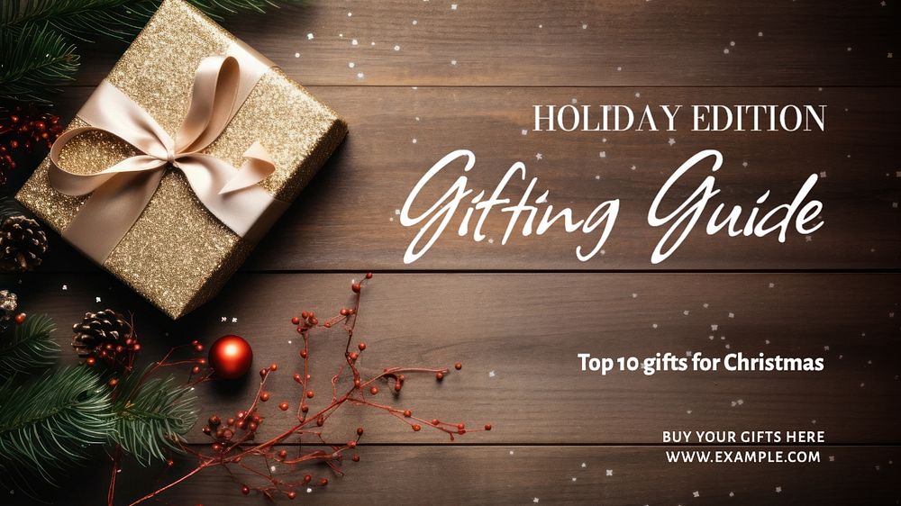 Gifting guide blog banner template