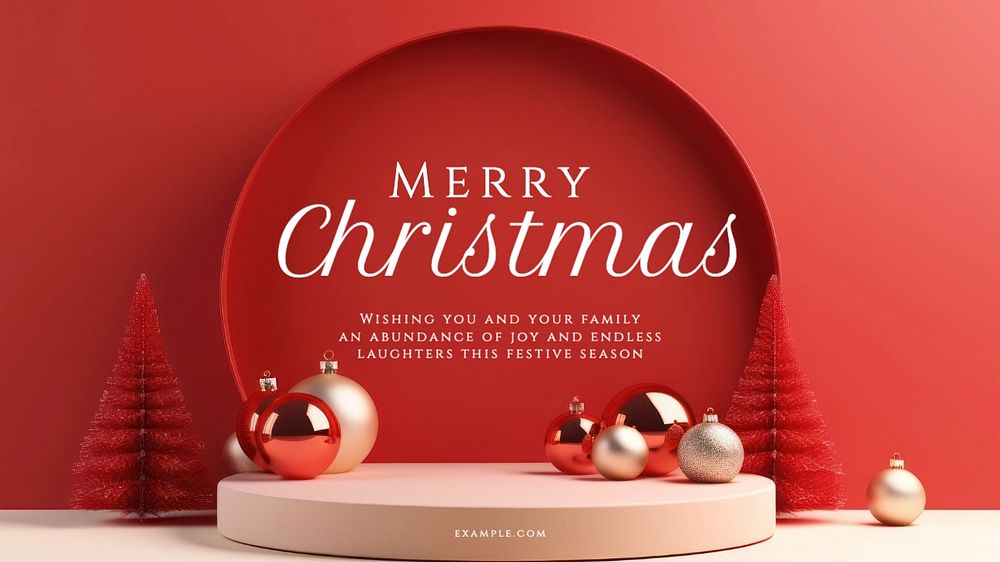 Merry Christmas blog banner template