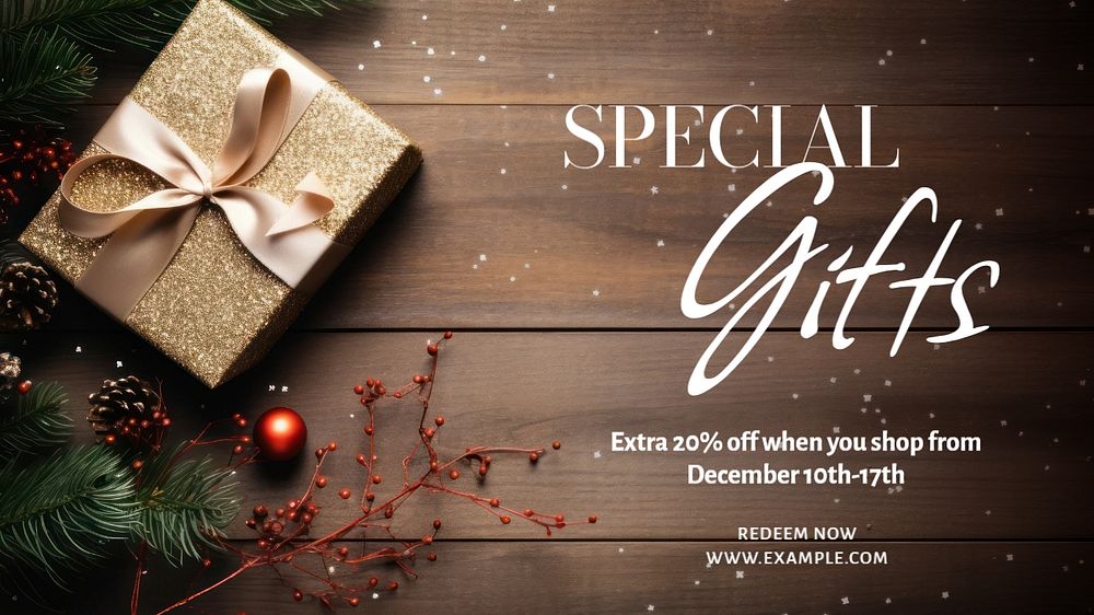 Special gifts blog banner template