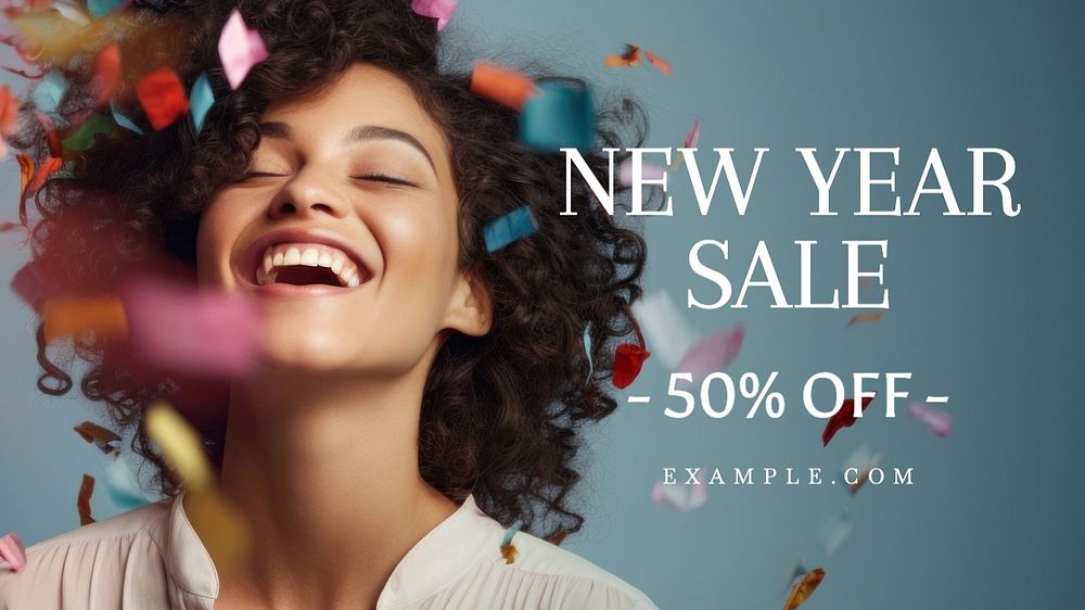 New year sale blog banner template