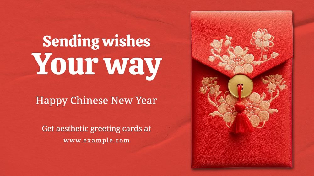 Chinese new year blog banner template