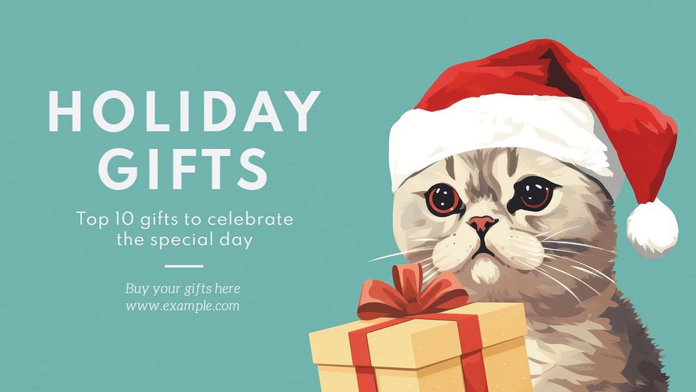 Holiday gifts blog banner template