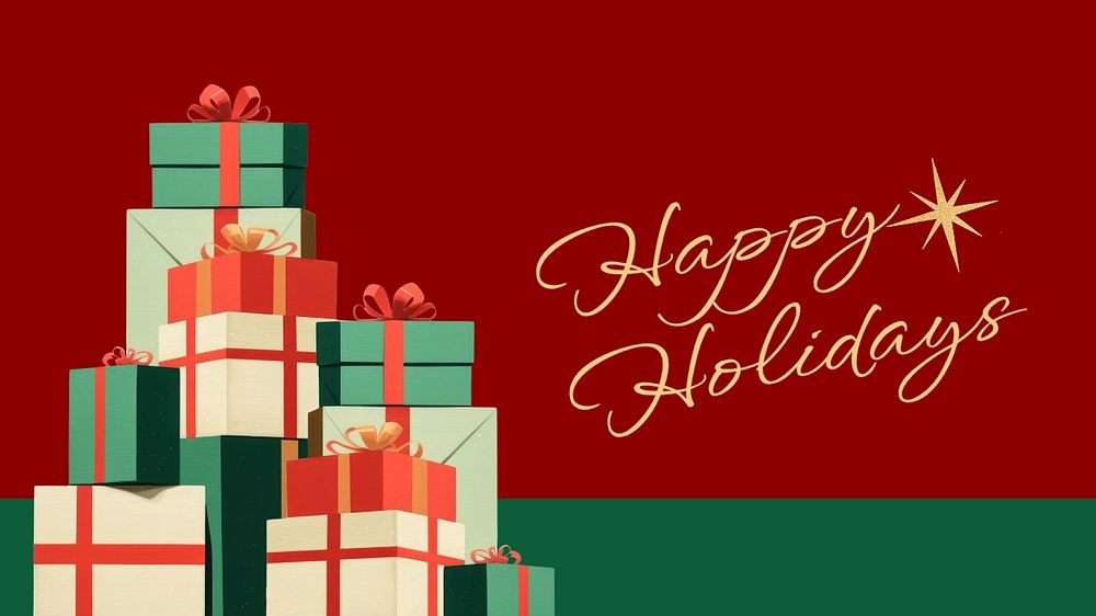 Happy holidays blog banner template