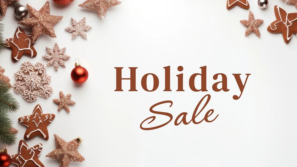 Holiday sale blog banner template