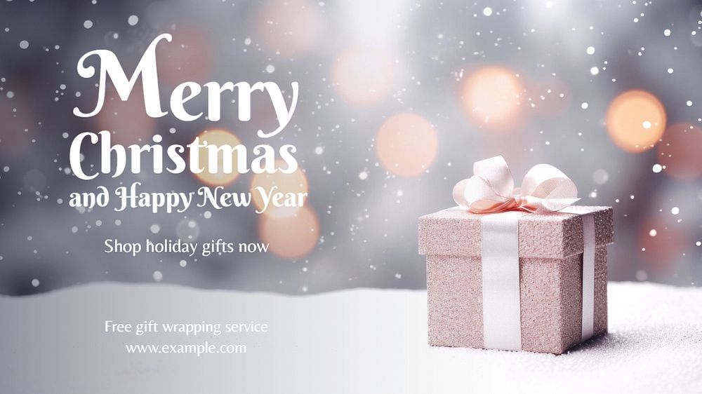 Merry christmas blog banner template