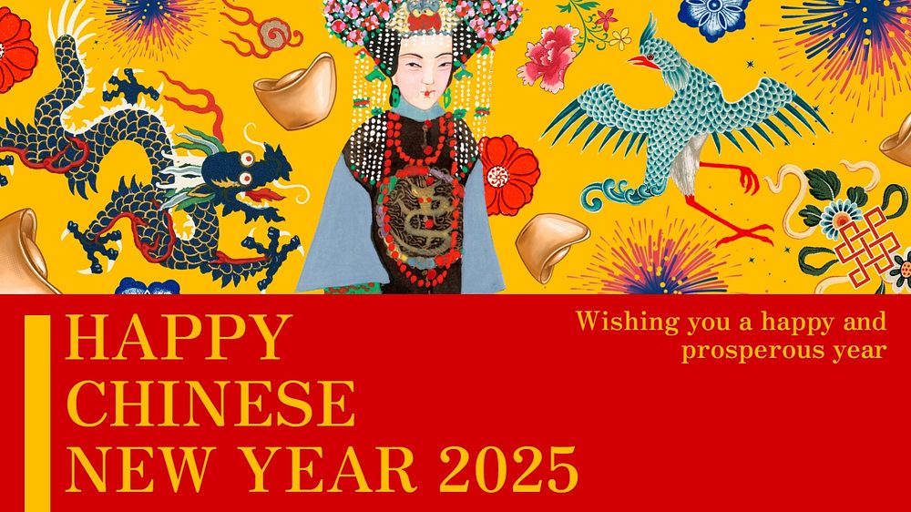 Chinese new year blog banner template