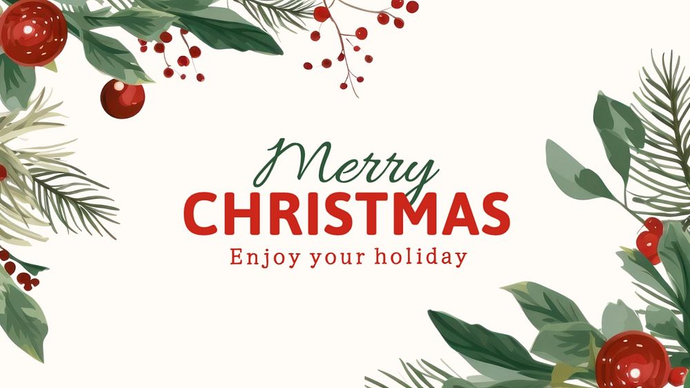 Merry Christmas blog banner template