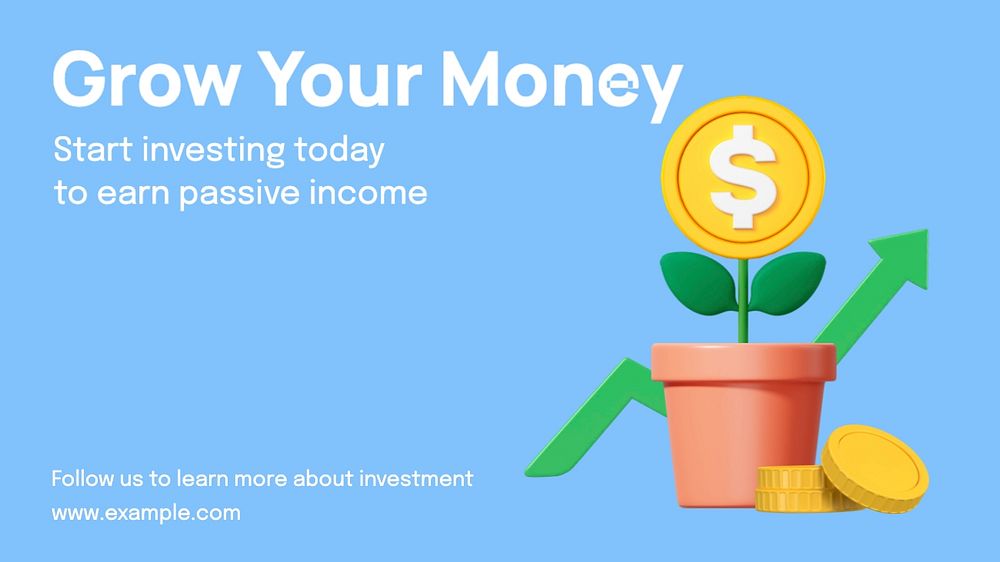 Grow your money blog banner template