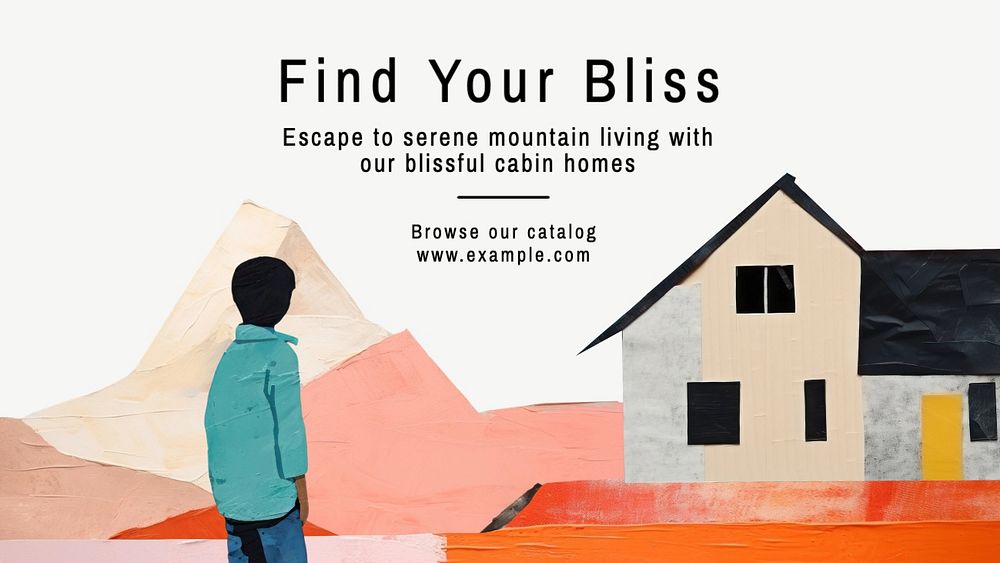 Cabin homes blog banner template