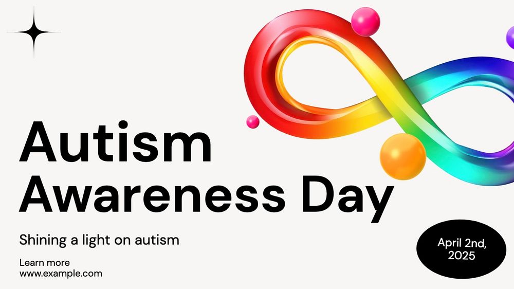 Autism awareness day blog banner template, editable text