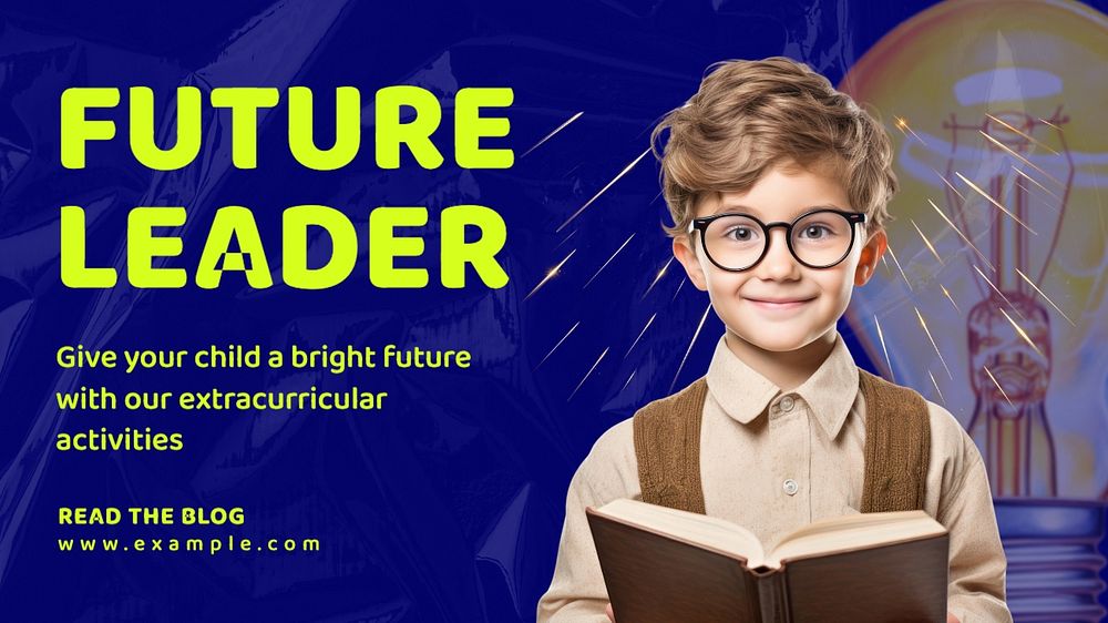 Future leader activities blog banner template