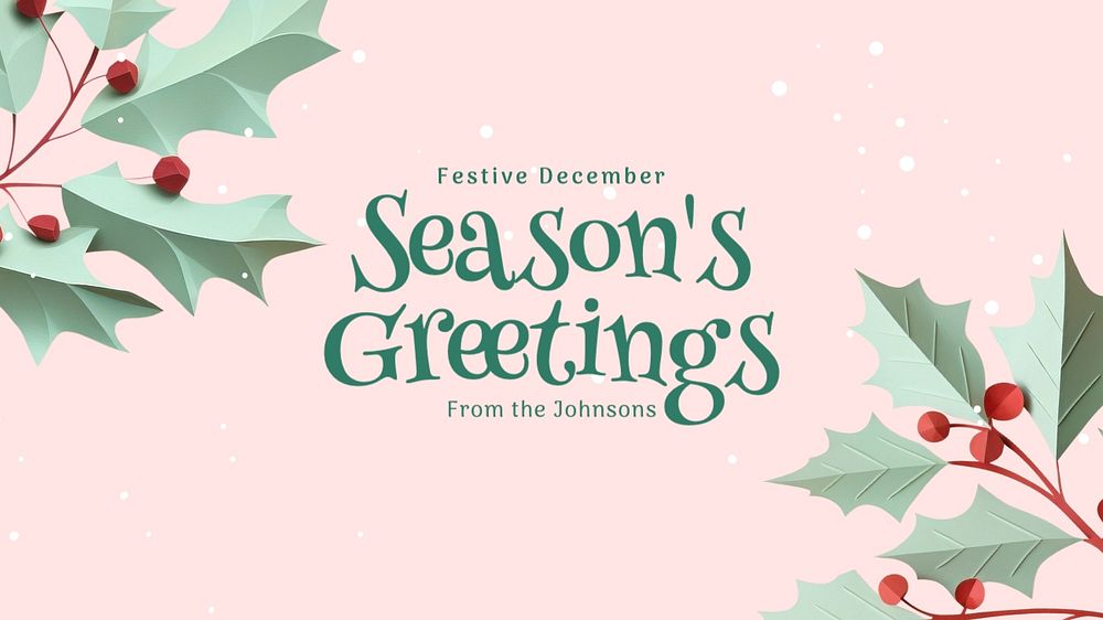 Season's Greetings blog banner template