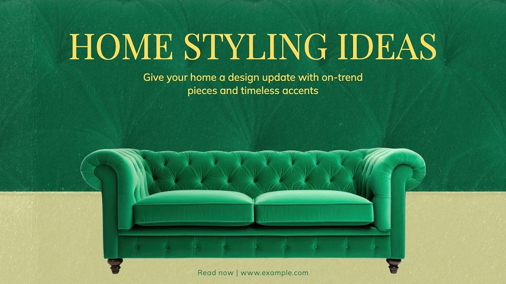 Home styling ideas blog banner template