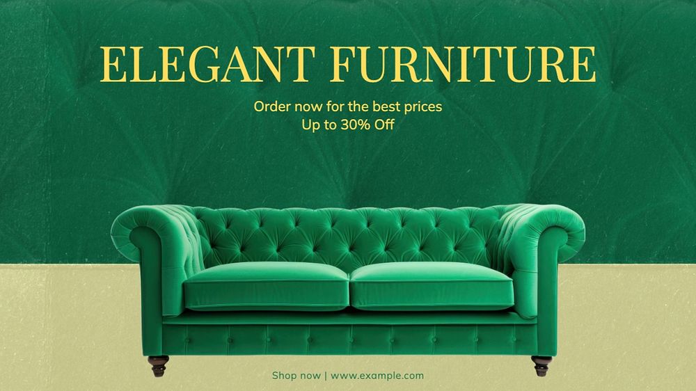 Furniture shopping retail blog banner template