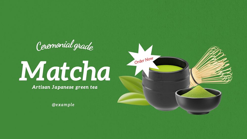 Ceremonial grade matcha blog banner template