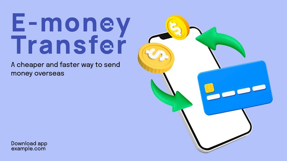 E-money transfer blog banner template